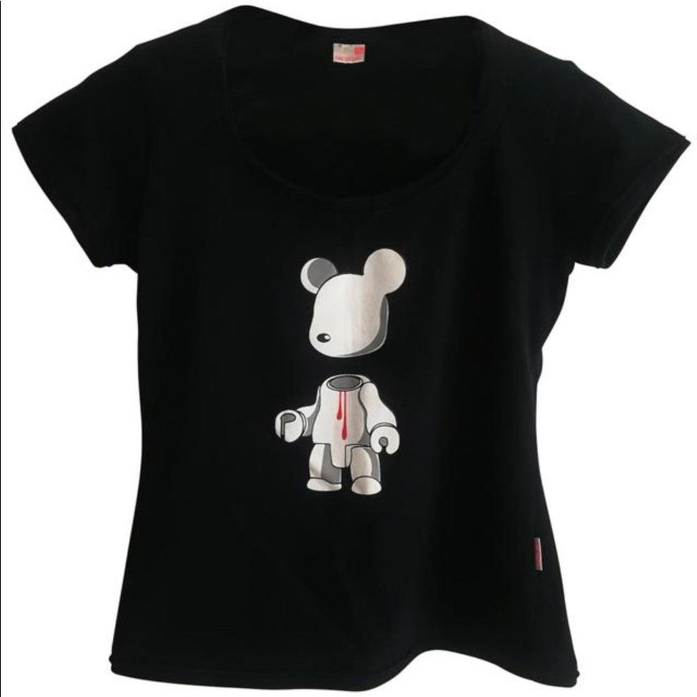 Teddy Bear Black T Shirt, Like New Condition, Size M